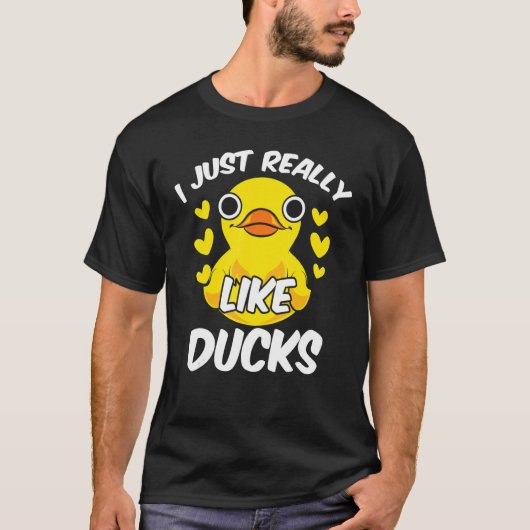 T-shirt Duckie Cute Duckling Bath Toy Je Vraiment Comme (Devant)