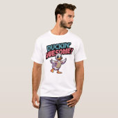 T-shirt Duckin' Awesome - Pixel Duck Fun Art (Devant entier)