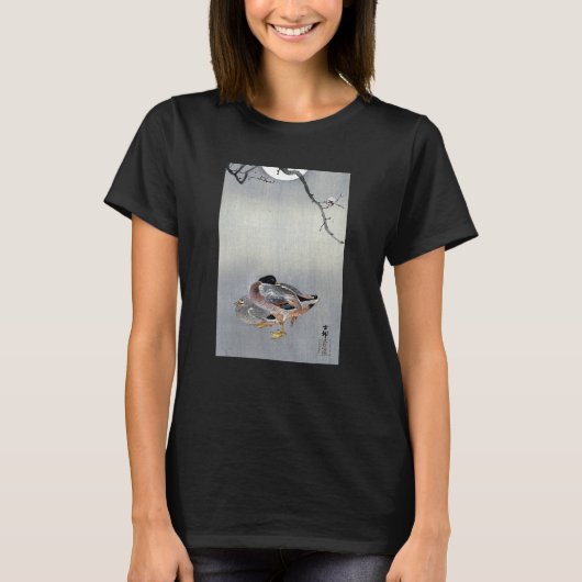 T-shirt Ducks at Full Moon by Ohara Koson (Devant)