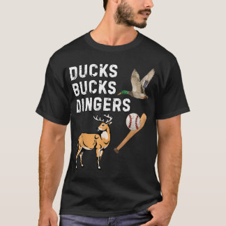 T-shirt Ducks Bucks Et Dingers Drôle De Chasse Baseball