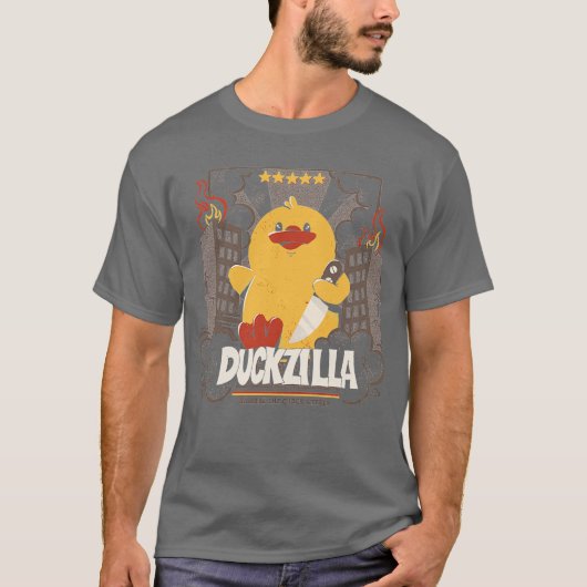 T-shirt Duckzilla Funny Duck Attack par Tobe Fonseca (Devant)