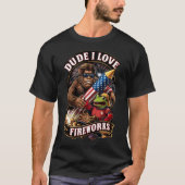 T-SHIRT DUDE I LOVE FIREWORDS (Devant)