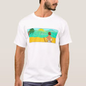 T-shirt Dude Zeb avec planche de surf (Devant)