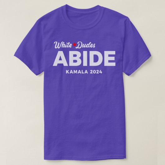 T-shirt Dudes blancs pour Abide Kamala 2024 (Design devant)