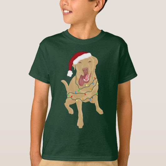 T-shirt Dudley Labrador Christmas   (Devant)