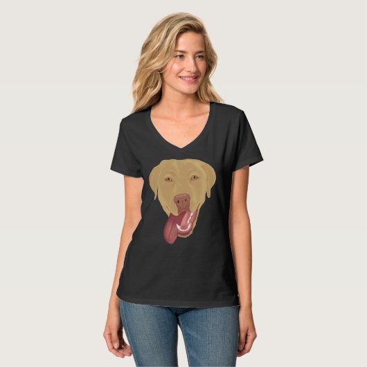 T-shirt Dudley Labrador Retriever Puppy Face (Devant entier)