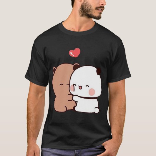 T-shirt DuDu Bear et BuBu Panda moment spécial ❤️ Actif (Devant)