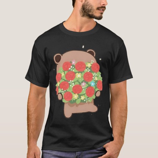 T-shirt Dudu Donne Des Fleurs De Bubu Pour La Saint Valent (Devant)