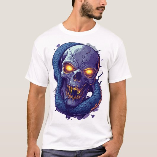 T-shirt Duel du Crâne et du Serpent (Devant)