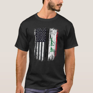 T-shirt Duel Flag Iraq et citoyen américain duel