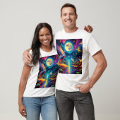 T-shirt Duet de grue et de libellule (Unisexe)