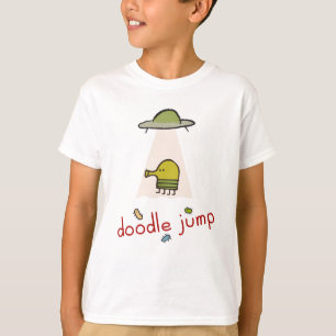 T-shirt d'UFO de saut de griffonnage