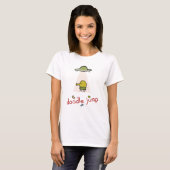 T-shirt d'UFO de saut de griffonnage (Devant entier)