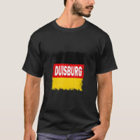 Duisburg Allemagne avec drapeau allemand