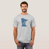 T-shirt Duluth Minnesota Grain de bois (Devant entier)