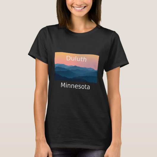T-shirt Duluth Minnesota Mountain sunset hometown (Devant)