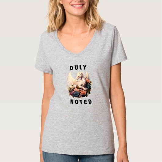 T-shirt Duly Noted Dragon Tee - Texte noir (Devant)