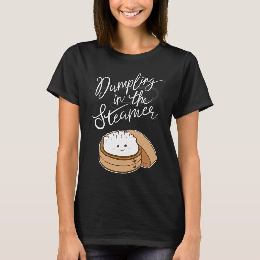 T-shirt Dumpling dans la Marmite Annonce de Grossesse Mig (Devant)