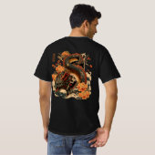 T-shirt d'un dragon à la japonaise traditionnelle (Dos entier)