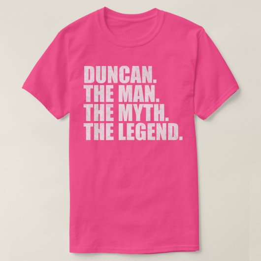 T-shirt Duncan Nom Duncan prénom (Design devant)