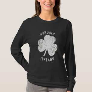 T-shirt Dundalk Irlande Trèfle Vintage Aspect Détresse