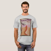 T-shirt Dune de Pilat, Dunes affiche de voyage France vint (Devant entier)