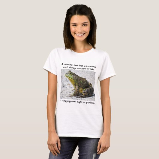 T-shirt d'une grenouille taureau avec un message (Devant entier)