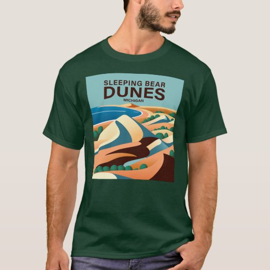 T-shirt Dunes de l'ours dormant Michigan (Devant)