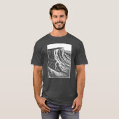 T-shirt Dunes de sable dessinées au désert (Devant entier)
