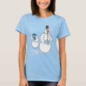 T-shirt Dunette de bonhomme de neige (Devant)