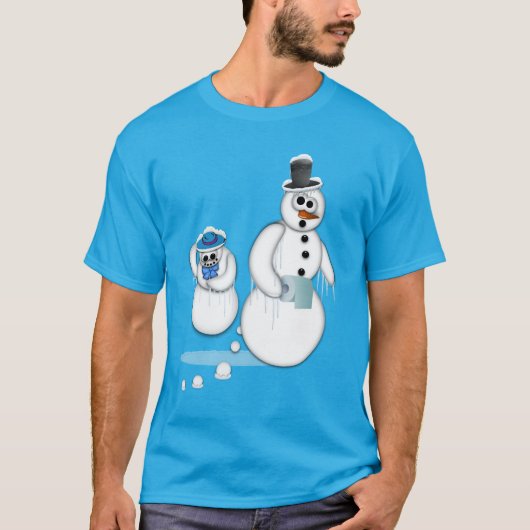 T-shirt Dunette de bonhomme de neige (Devant)