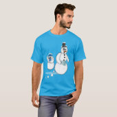 T-shirt Dunette de bonhomme de neige (Devant entier)