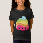 T-Shirt Dunette Emoji d'arc-en-ciel (Devant)
