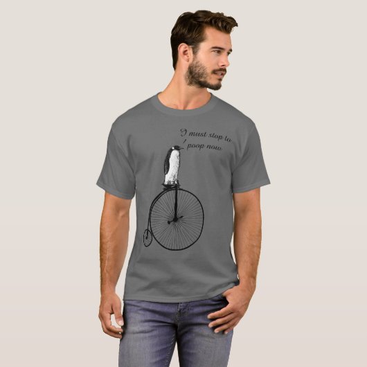 T-shirt Dunettes de pingouin de bicycle (Devant entier)