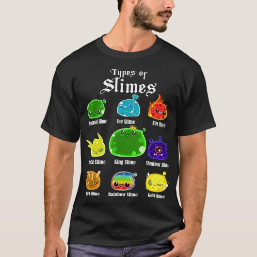 T-shirt Dungeon Game Dragons Master Slime King RPG (Devant)