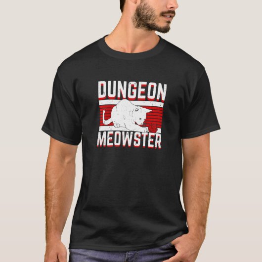 T-shirt Dungeon Meowstar Pour Un Gameur De Tabletop Rpg (Devant)