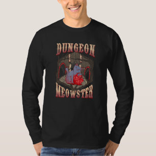 T-shirt Dungeon Meowster Chat Rôle Jouer Rpg Tabletop Gam