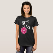 T-shirt Dungeon Meowster D20 Dice Board Jeu Stylo et papie (Devant entier)