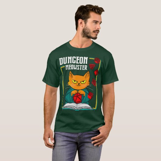 T-shirt Dungeon Meowster RPG Tabletop Gaming DM Role (Devant entier)