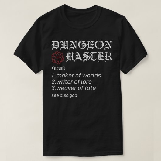 T-shirt Dungeon RPG Master Dice Rolling Boss Dragon birthd (Design devant)