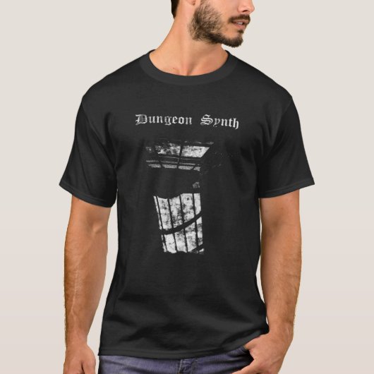 T-shirt Dungeon Synth Fleece Grid Dark Ambient Old School (Devant)