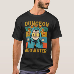 T-shirt Dungeon Warriors Meowster RPG Tabletop Gaming DM R