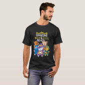 T-shirt Dungeons And Cats Rpg D20 Imaginaire Jeu De Rolepl (Devant entier)