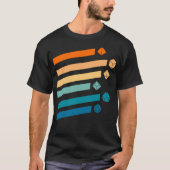 T-shirt Dungeons Dice Tshirt, D20 Dragons Tshirt, Retro D2 (Devant)