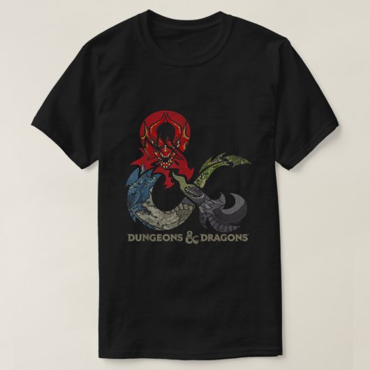 T-shirt Dungeons  Dragons Dragon Ampersand Logo  (Design devant)