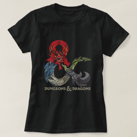 T-shirt Dungeons Dragons Dragon Ampersand Logo classique T (Design devant)