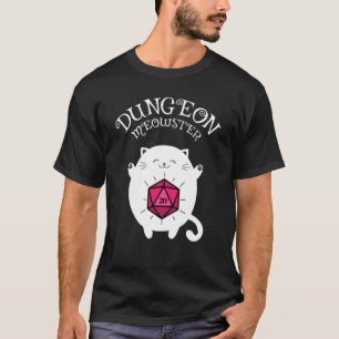 T-shirt Dungeons Meowster Rpg Dice Funny Rpg Jeu