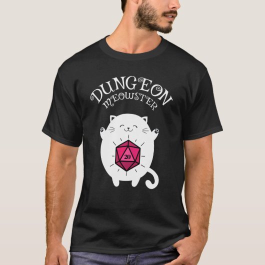 T-shirt Dungeons Meowster Rpg Dice Funny Rpg Jeu (Devant)