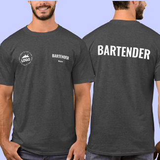 T-Shirt d'uniforme de barman personnalisé avec nom