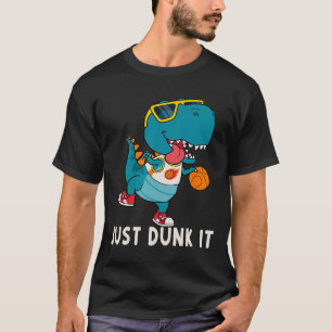 T-shirt Dunk It Fun Dinosaur Bysketbyll Ligue Slam D